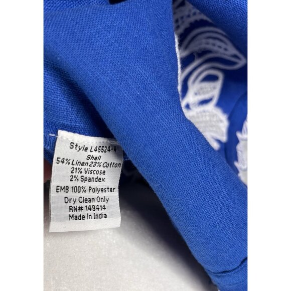 JOHNNY WAS JADE Women's Blue Divine Oasis Jodie Easy Eyelet Jacket NWT XS - Picture 6 of 8